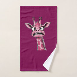 Zuur Gezicht Roze Giraffe Handdoek