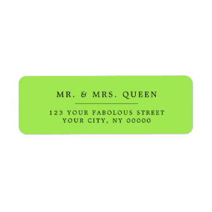 Zuur Groen Elegant Classic Eenvoudig Retouradres Etiket