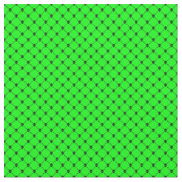 Zuur groen Halloween schedel Crossbones Print Stof