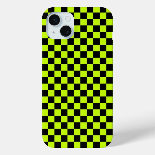 Zuur groen zwart dambordpatroon Case-Mate iPhone case (Achterkant)