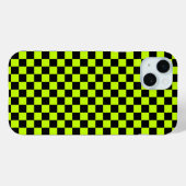 Zuur groen zwart dambordpatroon Case-Mate iPhone case (Achterkant (horizontaal))