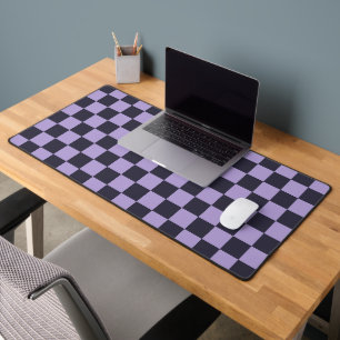 Zuur groen zwart schaakbord patroon bureau mat