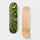 Zuur Lime Koel Ontwerp Psychedelische Golven Persoonlijk Skateboard (Voorkant)