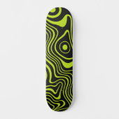 Zuur Lime Koel Ontwerp Psychedelische Golven Persoonlijk Skateboard (Voorkant)