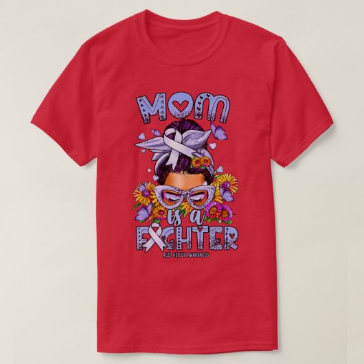 Zuur Reflux Bewustzijn Moeder vechter rommelig bro T-shirt (Design voorkant)