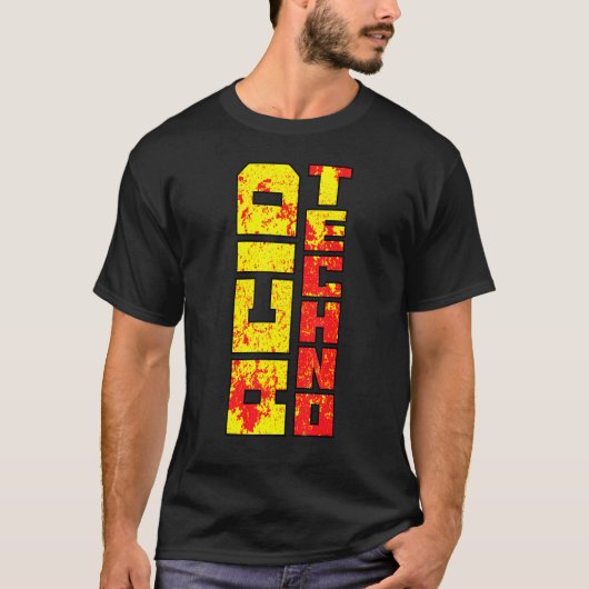 Zuur Techno Acidcore Ruw Remix T-shirt (Voorkant)