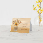 Zuurbloeding bij Thanksgiving Zonnebloem in Vase Kaart (Gele Bloem)