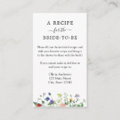 Zuurbloem Bridal Recipe Enclosure Card Informatiekaartje (Voorkant)
