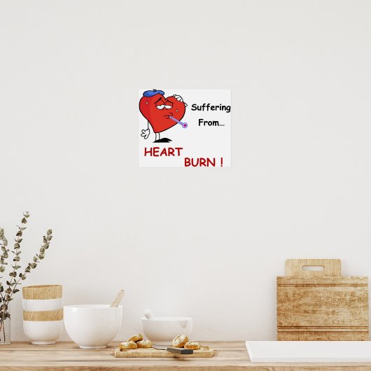 zuurbranden vol poster (Keuken)