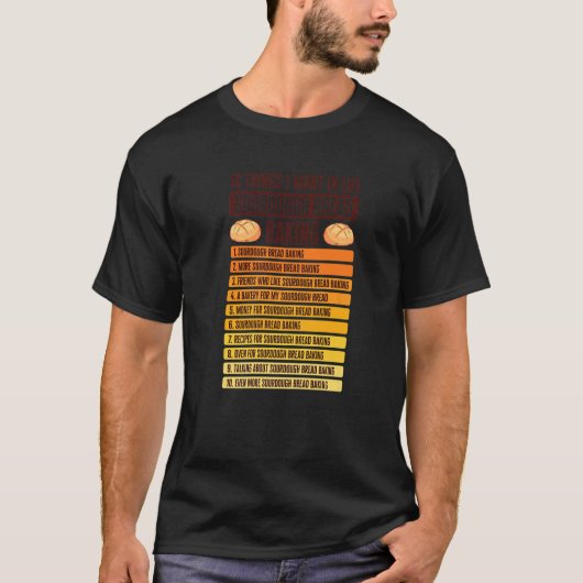 Zuurdebrood met gebakken brood t-shirt (Voorkant)