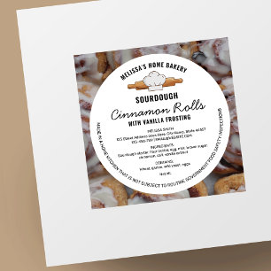 Zuurdeeg Bakkerij Cottage Law Voedsel Licentie Lab Ronde Sticker