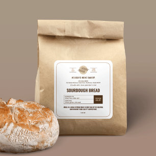 Zuurdeeg Brood Bakkerij Minimal Cottage Law Label