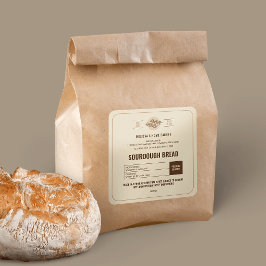 Zuurdeeg Brood Bakkerij Modern Cottage Law Label