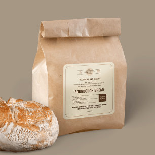 Zuurdeeg Brood Bakkerij Modern Cottage Law Label