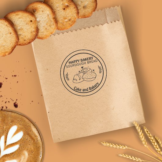 Zuurdeeg Brood Bakkerij Zakelijk Promotie Modern Rubberstempel