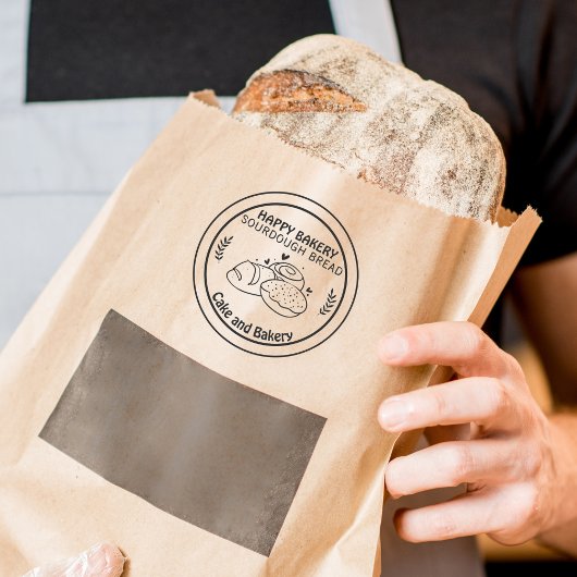 Zuurdeeg Brood Bakkerij Zakelijk Promotie Modern Rubberstempel