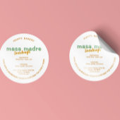 Zuurdeeg Brood Cottage Law Baking Ingrediënten Ronde Sticker