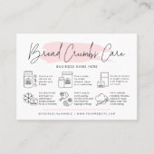 Zuurdeeg Brood Kruimels Zorggids Roze Waterverf Visitekaartje (Voorkant)