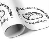 Zuurdeeg brood liefhebber grappig bakken tradwife cadeaupapier (Rol Hoek)