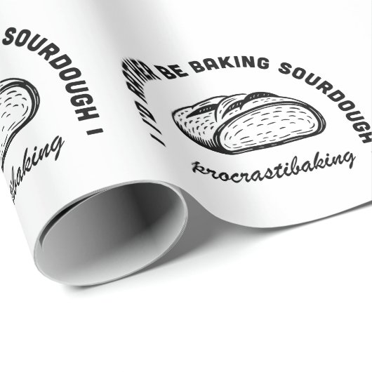 Zuurdeeg brood liefhebber grappig bakken tradwife cadeaupapier (Rol Hoek)