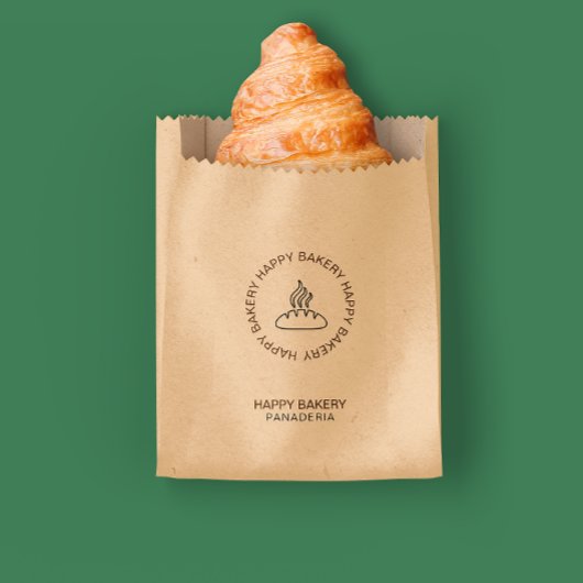 Zuurdeeg Brood Logo Bakkerij Kraft Paper Bag Bedankzakje