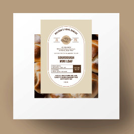 Zuurdeeg Brood Modern Beige Bakkerij Cottage Law Voedselcontainer Etiket