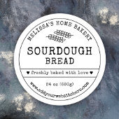 Zuurdeeg Brood Rustiek  Eenvoudig Bakkerij Label