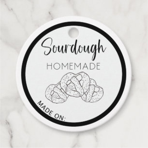 ZUURDEEG PRETZEL LABEL, ZELFGEMAAKTE PRETZELS, BAK BEDANKJES LABELS