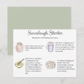 Zuurdeeg Rehydratie en Voedingsinstructie Kaart (Voorkant / Achterkant)