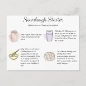 Zuurdeeg Rehydratie en Voedingsinstructie Kaart (Voorkant)