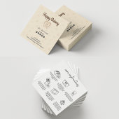 Zuurdeeg Verzorging Instructies Beige Bakkerij Ico Vierkante Visitekaartje