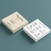 Zuurdeeg Verzorging Instructies Beige Bakkerij Ico Vierkante Visitekaartje