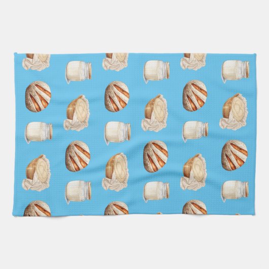 Zuurdesem Patroon Keuken Handdoek (Horizontaal)