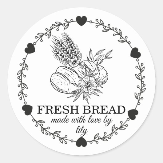 Zuurdesembrood Bakken Ronde Sticker (Voorkant)