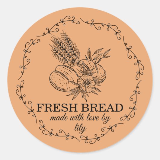 Zuurdesembrood Bakken Ronde Sticker (Voorkant)