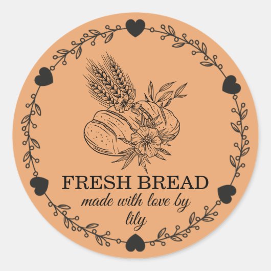 Zuurdesembrood Bakken Ronde Sticker (Voorkant)