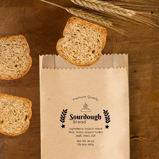 Zuurdesembrood bakkerij bedrijf modern minimalisti rubberstempel