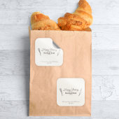 Zuurdesembrood kookgerei minimalistisch vierkante sticker