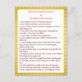 Zuurgebeden van de St. John Chrysostom-gebedenkaar Briefkaart