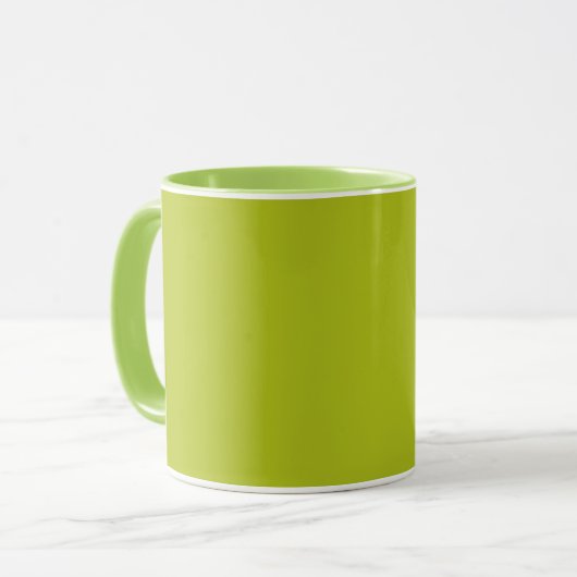 Zuurgroen (vaste kleur) mok (Voorkant links)