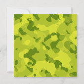 Zuurgroene camo; Uitnodiging voor douchen voor kop (Achterkant)