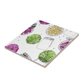 Zuurkool kool gistende illustratie tegeltje (Zijkant)