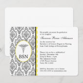 Zuurlijk Afstuderen BSN RN zwart geel vocht Kaart (Voorkant / Achterkant)