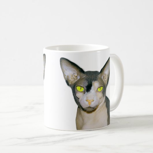 Zuurloze kat genaamd Sphynx Cat Ninja Koffiemok (Voorkant rechts)