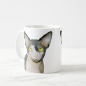 Zuurloze kat genaamd Sphynx Cat Ninja Koffiemok (Voorkant links)
