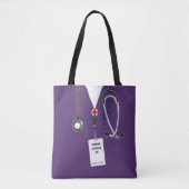 Zuurpaars Paars Tote Bag (Voorkant)