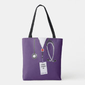 Zuurpaars Paars Tote Bag (Achterkant)