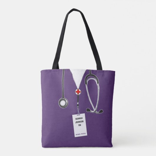 Zuurpaars Paars Tote Bag (Achterkant)