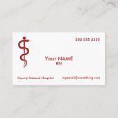 Zuurplaats van Asclepius White Visitekaartje (Voorkant)