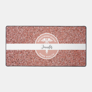 Zuurroze Rose Gold Glitter Medical Speciaal Bureaumat